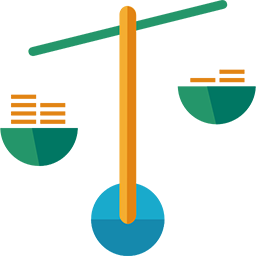 Drawing of weighing scales